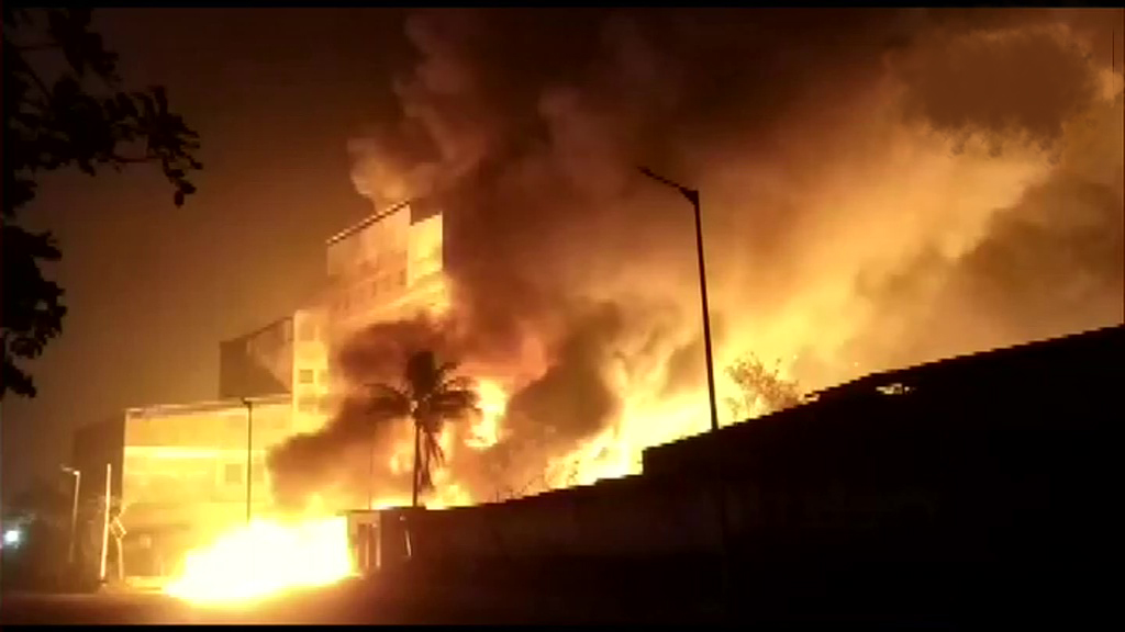 Massive fire at three chemical companies in Ahmedabad