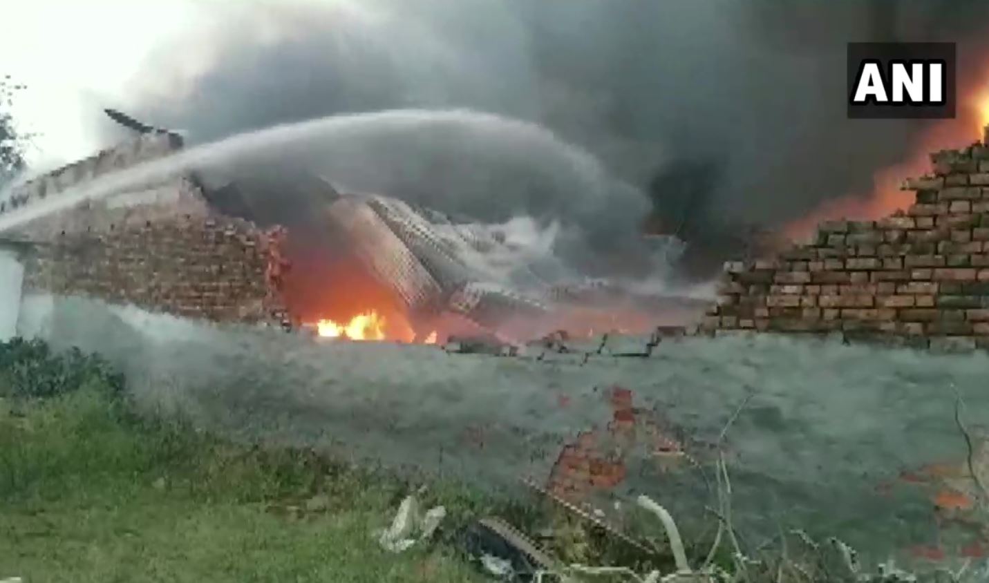 A huge fire broke out at a plastic godown in Chinhat area of Lucknow