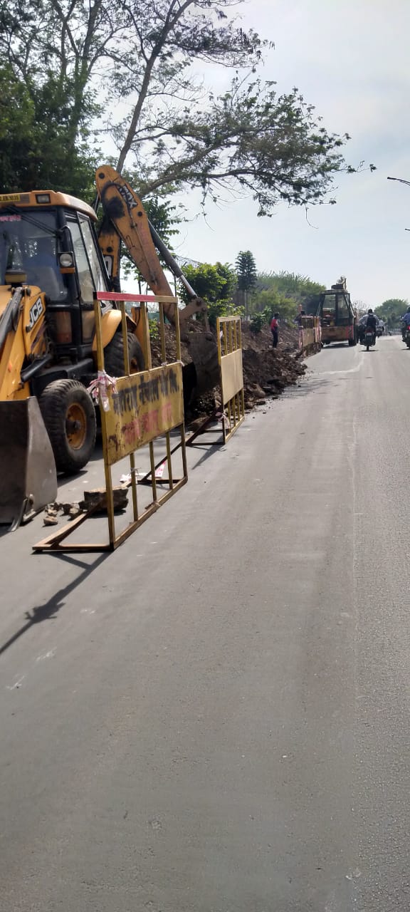 Excavation of roads in Yerawada area