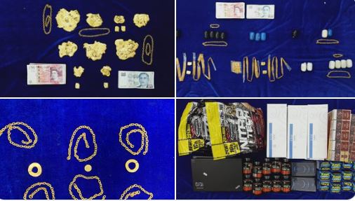 Dad! 4.77 kg gold, 5.13 lakh foreign currency, iPhone, cigarettes and health supplements seized