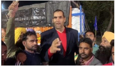 The great Khali supports Farmers Protest