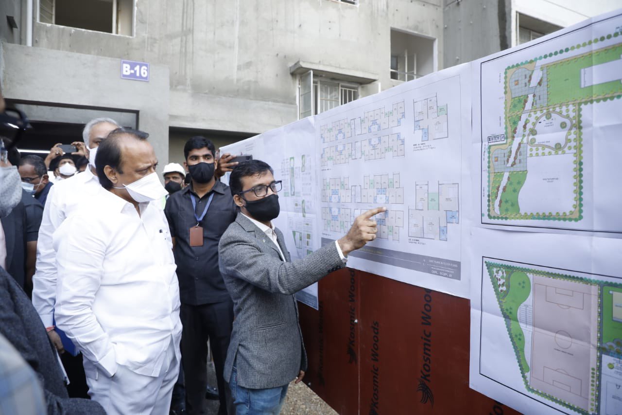 Deputy Chief Minister Ajit Pawar inspects housing project schemes in Pimpri-Chinchwad