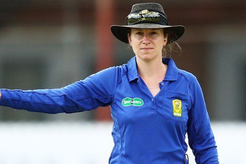Claire Polosak is worlds first women Umpire in mens test cricket in 144 year history