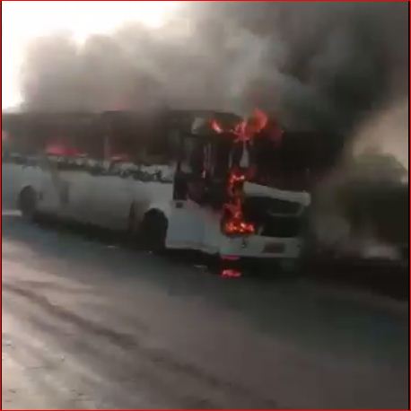 Bus fire incident at Nashik Mumbai Highway