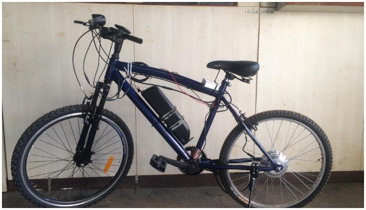 E-Bicycle made by New Maharashtra College of Engineering