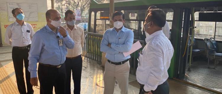 Inspection of BRTS projects by Municipal Commissioner