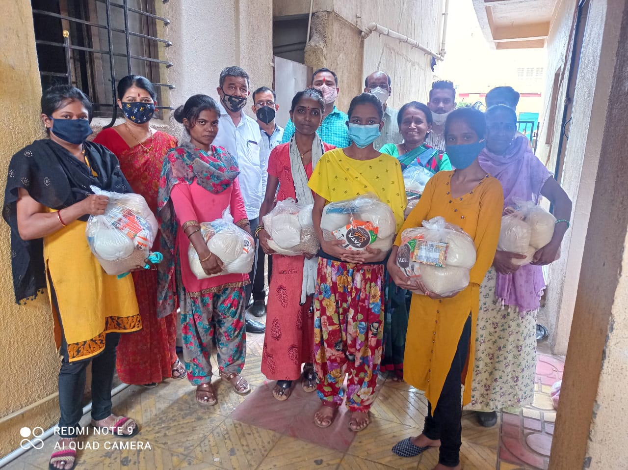 Helping hand to 30 families on behalf of Jagdamba Pratishthan and Late Babanrao Bhausaheb Kadam Pratishthan in Pimple-Gurav!