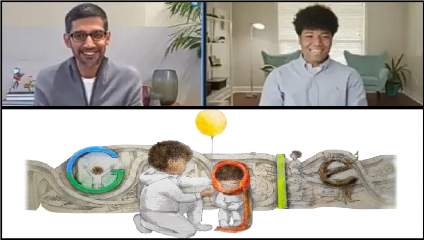 #GoogleDoodle: When Google CEOs surprise themselves with beautiful Pichai video calls…!
