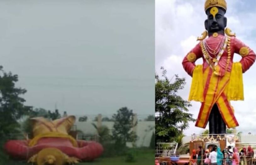 51 feet idol of Vitthal collapses in storm; Appeal not to believe the rumors