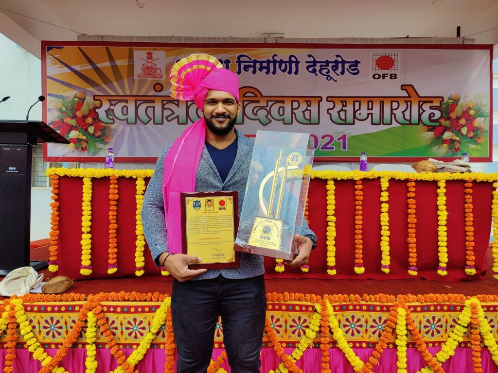 Bodybuilder Sagar Kate honored with Ayudh Khel Ratna award