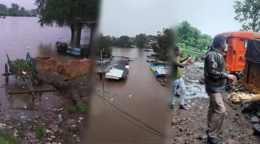 Clouds in Chalisgaon taluka! Four villages in the taluka were flooded