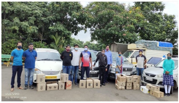 Social Security Department action in case of illegal transportation of liquor; Four cars, Rs 1.5 lakh worth of liquor seized