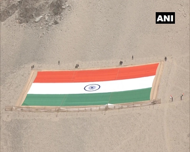 The largest national flag in the world; Tricolor unveiled in Leh