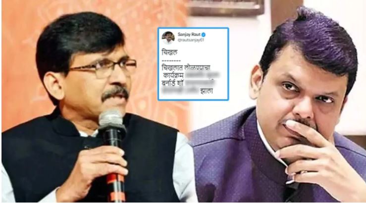 Raut's toll on Fadnavis from the tweet 'Wrestling with pigs'; Said, "Mud Rolling Program."
