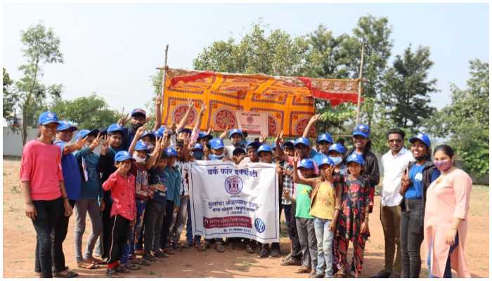 Organizing various games in Manjre Vidyalaya under 'Children's Right to Play'