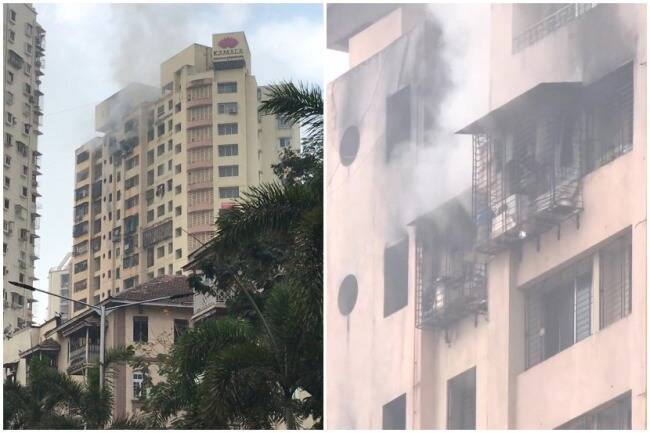 A huge fire broke out in a 20-storey building in Taddev area of Mumbai; Death of both
