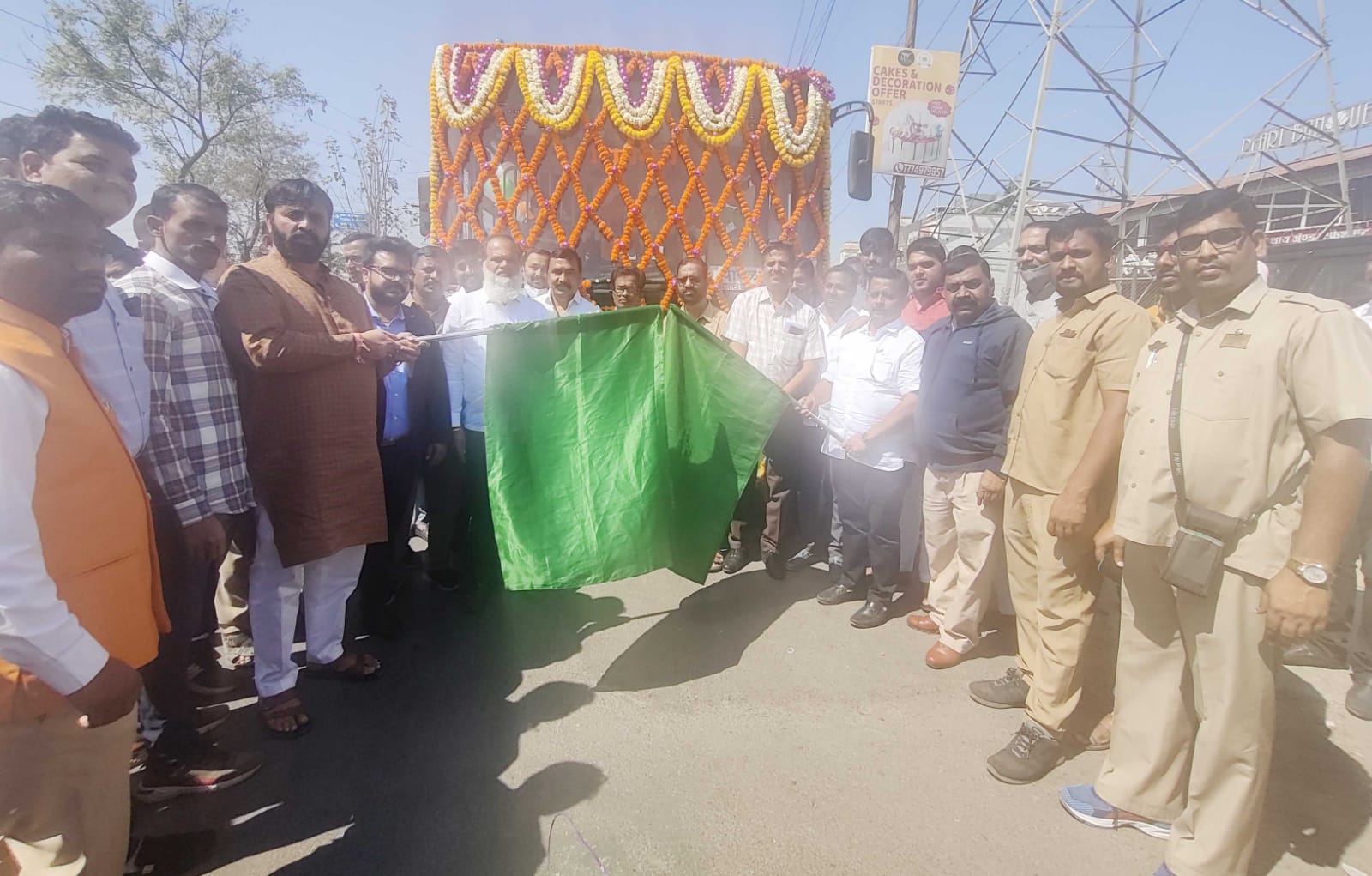 Come on. Dedication of new bus route from Bhosari to Pabal by Mahesh Landage: Adv. Nitin Landage