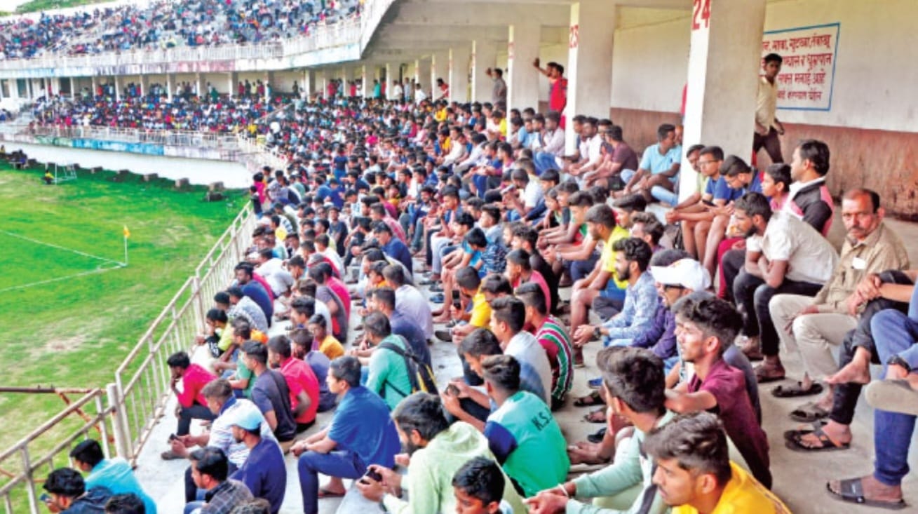 For the first time in 2 years, Kolhapur's Shahu Stadium is full of football fans