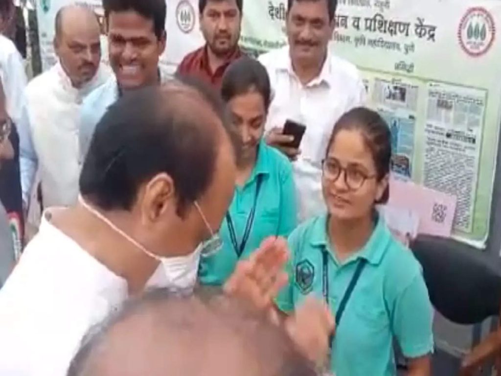 Hearing the student's marks in Pune, Ajit Pawar joined hands and had a good laugh!
