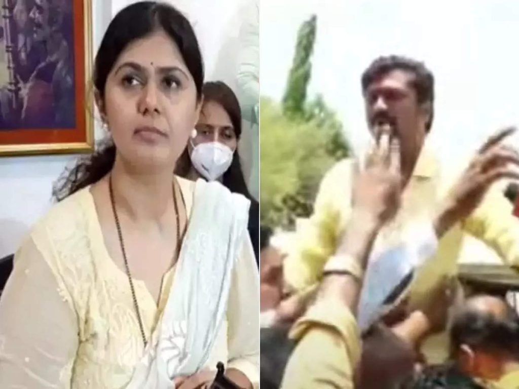 Aggressive agitation of Pankaja Munde supporters in front of BJP office;  Proclamation against Devendra Fadnavis