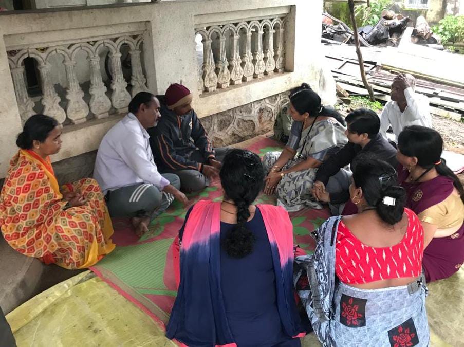 NCP Working President Jyoti Gofane meets the parents of the victim in Kothurna