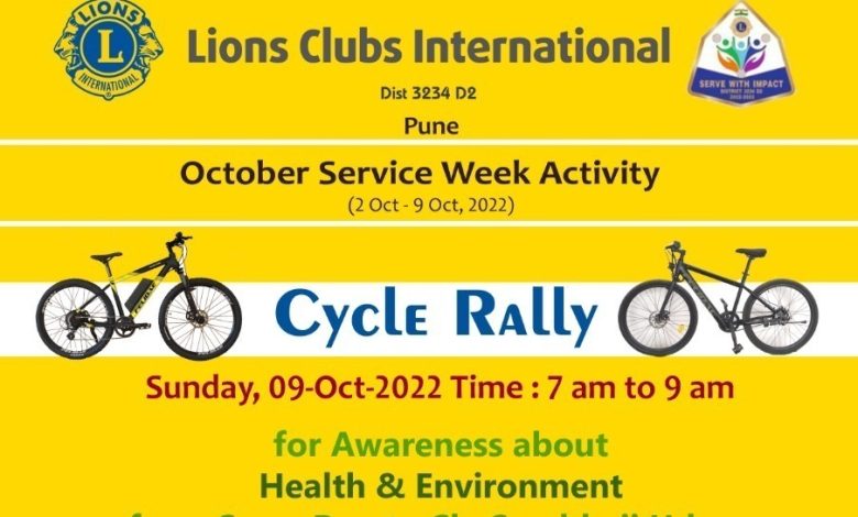 Organized cycle rally on Sunday for health and environment awareness