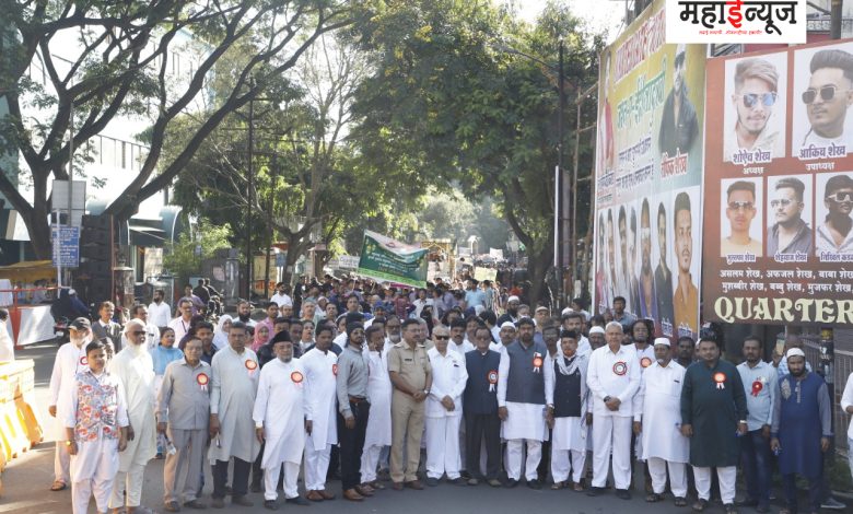 A grand greeting procession of students on the occasion of Hazrat Muhammad Prophet Jayanti