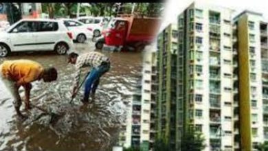 Incidents of waterlogging in slum areas