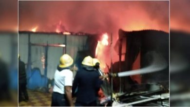 Houses on fire in Vanwadi in Pune