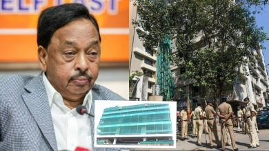 The demolition of the illegal construction of Union Minister Narayan Rane's 'Adhish' bungalow in Mumbai has finally started
