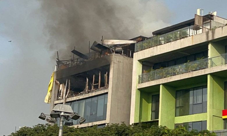 A fire broke out at a hotel in Pune's Lullanagar
