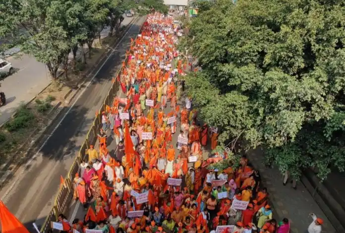 Big march of all Hindu community organizations in Chinchwad!