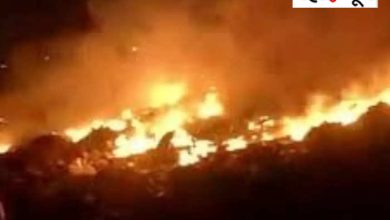 Massive fire at the dumping ground in Navi Mumbai, fire brigade on the spot