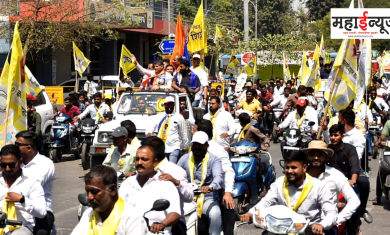 Independent candidate Rahul Kalate's campaign is told with a two-wheeler rally