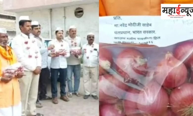 Angry farmers, Prime Minister Narendra Modi, Onions sent by post, Onion necklaces, Gandhigiri of farmers,