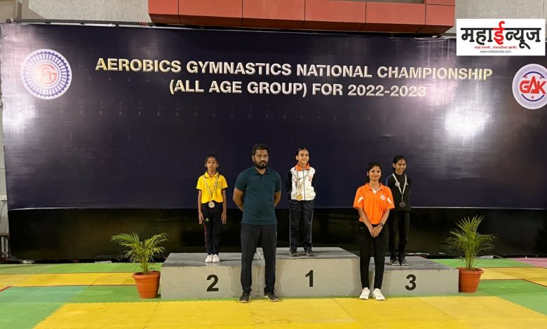 Srishti of Haven Gymnastics Academy again won gold medal in national competition