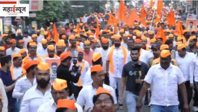 Strong Hinduism rose up in Bhosari!; Virat parade in the presence of about 37 thousand Savarkar lovers!