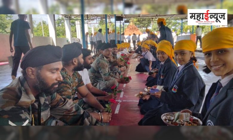 Rakshabandhan Celebrations for Soldiers by Students in Enthusiasm