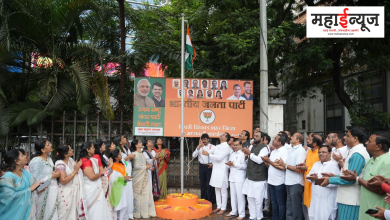 The country, the symbol of self-respect, the tricolor, fluttering with the flag, BJP, City President, Shankar Jagtap, Bhavana, City BJP, Flag Hoisting on Independence Day,