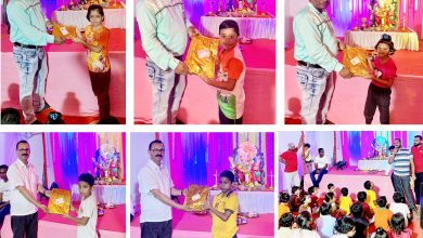Prize distribution ceremony of various competitions organized by Ganesha Mandal of Exerbia Abode Society in excitement