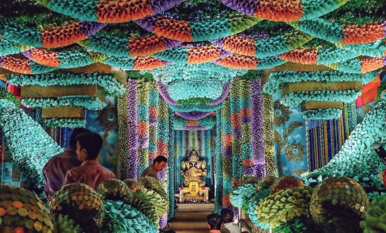 Ganpati temple decorated with notes worth 2 crores