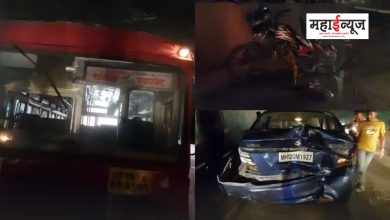 Brake failure of Pune ST, two cars and five two-wheelers hit