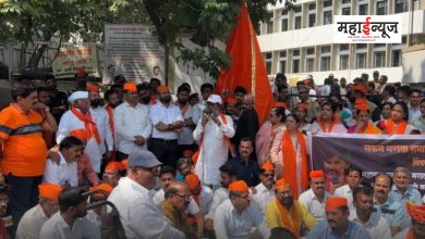 March of Maratha brothers at Tehsil office in Pimpri-Chinchwad city