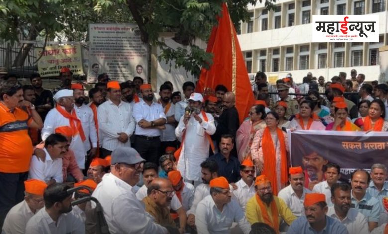 March of Maratha brothers at Tehsil office in Pimpri-Chinchwad city