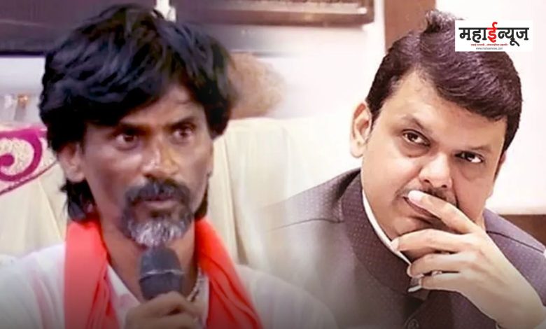 Manoj Jarange said that if our cars are blocked, he will sit in front of Devendra Fadnavis' house