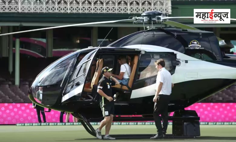 David Warner's helicopter entry into the cricket ground