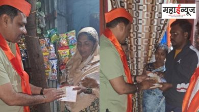 Mangal Akshata and invitations from Ayodhya were distributed house to house by BJP city president Shankar Jagtap