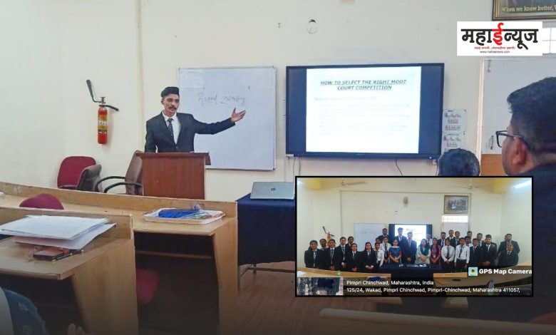 Moot Court Workshop Lecture Conducted by Adv.Mangesh Kharabe at Shri Balaji University's School of Law