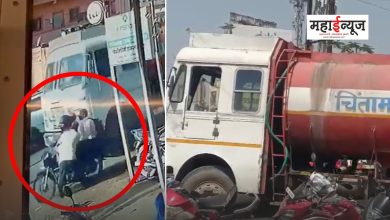 Unfortunate death of a young man by coming under the wheel of a tanker in Wagholi