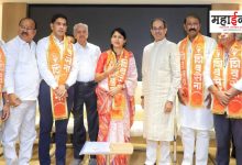 BJP leader Khindar and BJP corporator Leena Garad tied Shivbandhan in Panvel...
